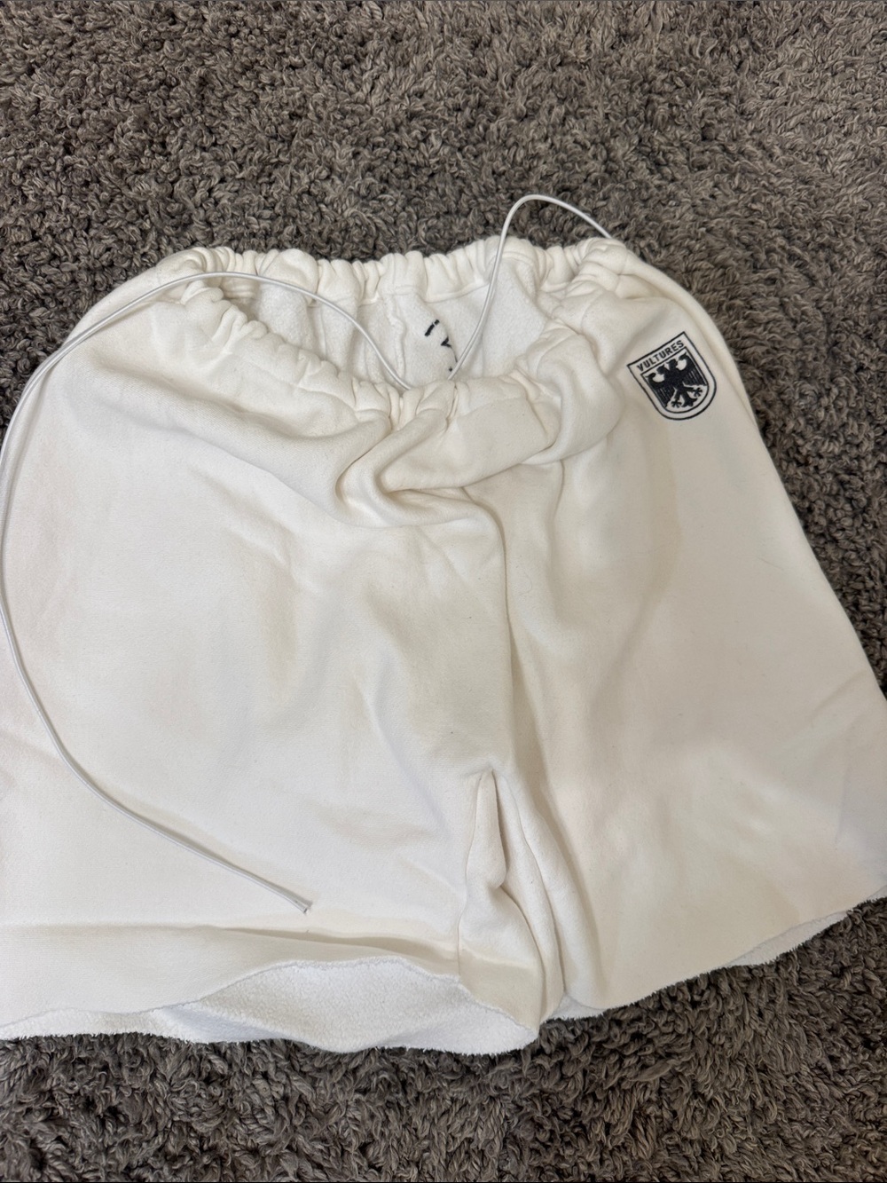 Men’s Yeezy sweat shorts White Drawstring Shorts
